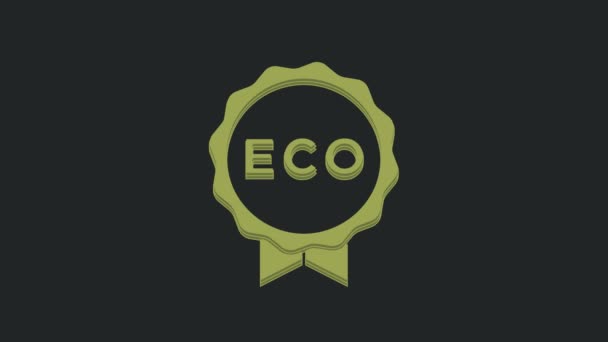 Zelený Banner Štítek Štítek Logo Pro Ekologicky Zelené Zdravé Potraviny — Stock video