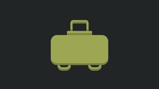 Green Weapon Koffer Voor Het Opslaan Vervoeren Van Wapens Pictogram — Stockvideo