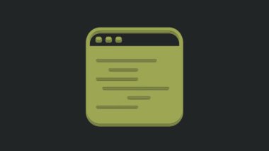 Yeşil Yazılım, Web Geliştirici programlama kodu simgesi siyah arkaplanda izole edildi. Program kodunun rastgele bilgisayar betiği parçalarını Javascript et. 4K Video hareketli grafik canlandırması.