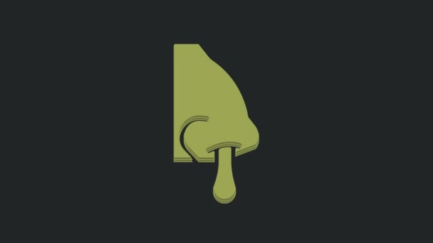 Зеленый Значок Runny Нос Выделен Черном Фоне Симптомы Ринита Лечение — стоковое видео