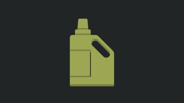 Grüne Plastikflasche Für Waschmittel Bleichmittel Spülmittel Oder Ein Anderes Putzmittel — Stockvideo