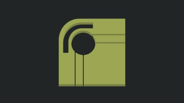 Icona Tavolo Biliardo Verde Isolato Sfondo Nero Tavolo Biliardo Animazione — Video Stock