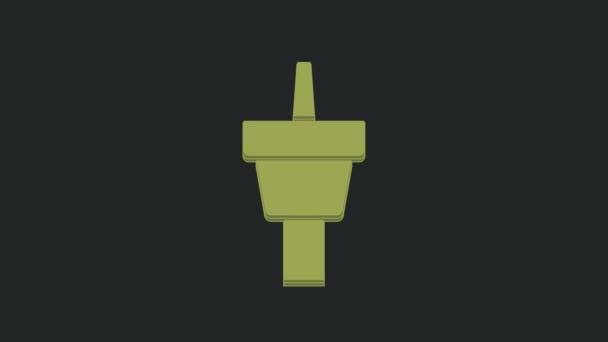 Ікона Зеленого Гольфу Ізольована Чорному Тлі Відеографічна Анімація — стокове відео