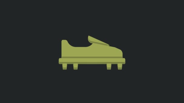 Зеленый Значок Обуви Golf Изолирован Черном Фоне Спортивное Оборудование Спортивная — стоковое видео
