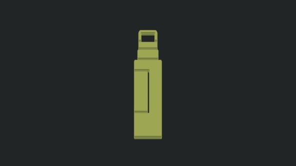 Ikona Pera Green Marker Izolovaná Černém Pozadí Grafická Animace Pohybu — Stock video
