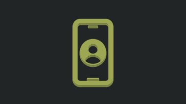 Yeşil Telefon 24 saat destek ikonu siyah arkaplanda izole edildi. Tüm gün müşteri destek merkezi. Tam zamanlı çağrı servisi. 4K Video hareketli grafik canlandırması .