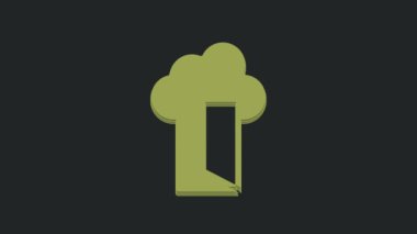 Yeşil Bulut veritabanı simgesi siyah arkaplanda izole edildi. Bulut hesaplama konsepti. Veri aktarımlı dijital servis ya da uygulama. 4K Video hareketli grafik canlandırması.