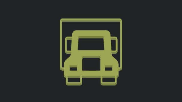 트럭의 아이콘검은 배경에 비디오 그래픽 애니메이션 — 비디오