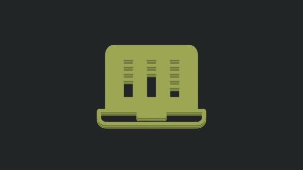 Green Sound Grabadora Audio Editor Software Icono Del Ordenador Portátil — Vídeos de Stock