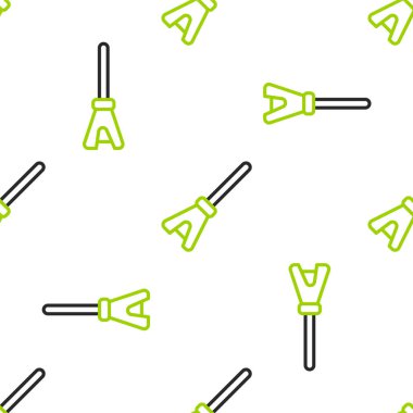 Çizgi Temizleme simgesi beyaz arkaplanda izole edilmiş kusursuz desen. Temizlik hizmeti konsepti. Vektör