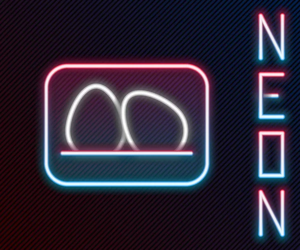 Gloeiende Neon Lijn Kip Pictogram Geïsoleerd Zwarte Achtergrond Kleurrijk Concept — Stockvector