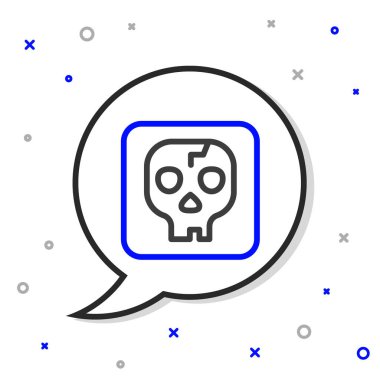 Beyaz arkaplanda çizgi arkeolojisi simgesi izole edildi. Renkli taslak konsepti. Vektör