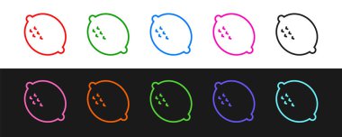 Lemon simgesini siyah beyaz arkaplanda izole et. Vektör