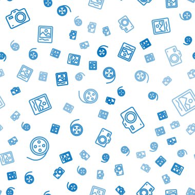 Film makarasını, fotoğraf makinesini ve çerçeveyi kusursuz şekilde ayarla. Vektör