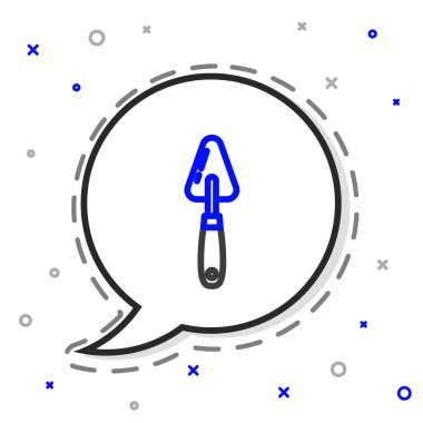 Palet çizgisi bıçak simgesi beyaz arkaplanda izole edildi. Renkli taslak konsepti. Vektör İllüstrasyonu.