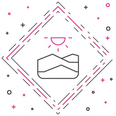 Beyaz arkaplanda çizgi kuraklık simgesi izole edildi. Renkli taslak konsepti. Vektör