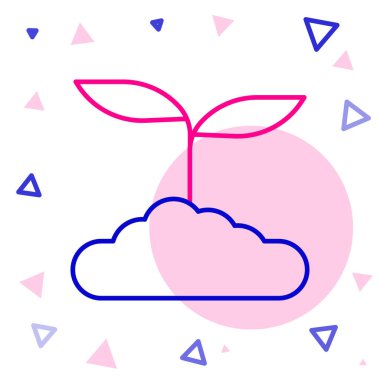 Çay yaprağı simgesi beyaz arkaplanda izole edildi. Çay yaprakları. Renkli taslak konsepti. Vektör