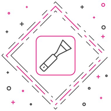 Line Paint brush icon isolated on white background. For the artist or for archaeologists and cleaning during excavations. Colorful outline concept. Vector