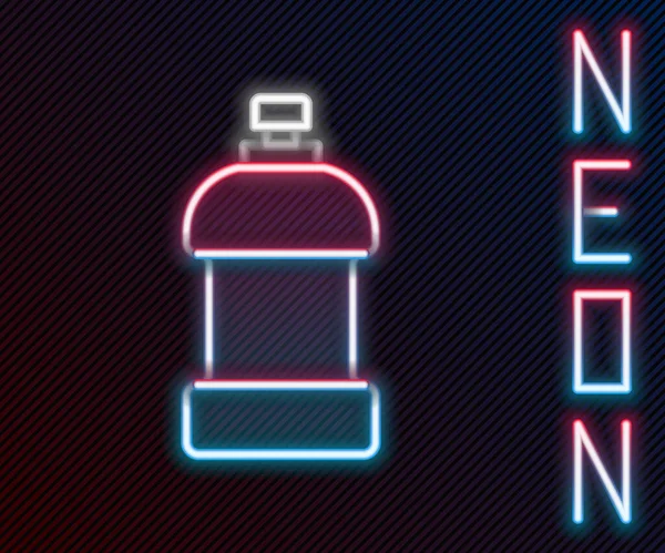 Świecące Neony Plastikowe Butelki Prania Detergentów Wybielaczy Płynu Zmywania Naczyń — Wektor stockowy
