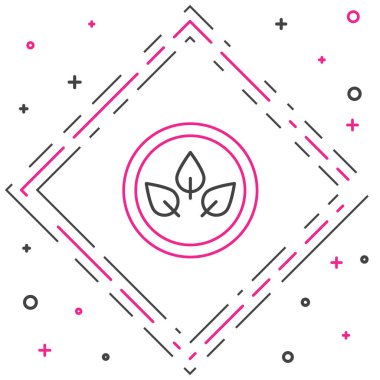 Beyaz arka planda izole edilmiş çizgi vegan beslenme ikonu. Organik, biyolojik, ekolojik sembol. Vejetaryen, et yok, laktozsuz, sağlıklı, taze ve şiddet içermeyen yiyecekler. Renkli taslak konsepti. Vektör