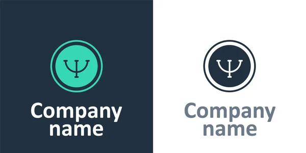 Logotype Psychology 아이콘은 배경에서 분리되었다 상징이야 정신분 로고는 템플릿 요소를 — 스톡 벡터