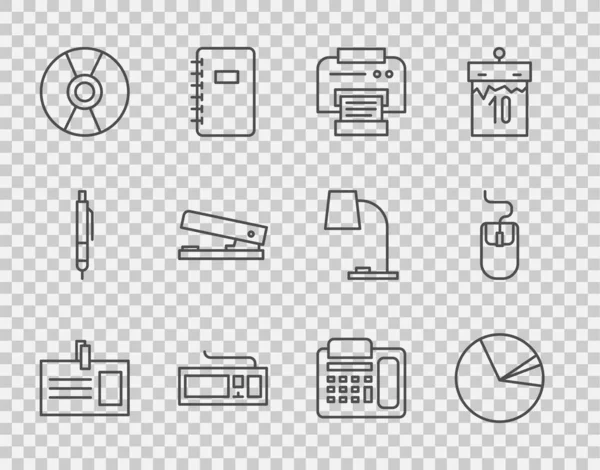 Значок Ідентифікації Графіка Pie Інфографіка Принтер Клавіатура Або Dvd Диск — стоковий вектор