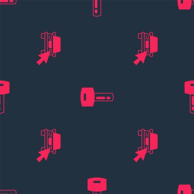 Çevrimiçi araba paylaşımını ve uzaktan kumandalı araba anahtarını kusursuz desenli ayarla. Vektör