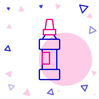 Satır İşaretleyici kalem simgesi beyaz arkaplanda izole edildi. Renkli taslak konsepti. Vektör