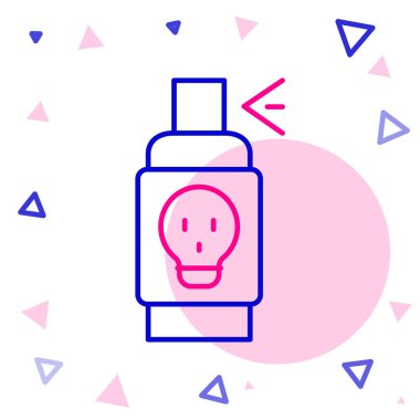 Beyaz arkaplanda izole edilmiş böcek simgesine karşı çizgi spreyi. Renkli taslak konsepti. Vektör