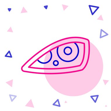 Çizgi Araba far simgesi beyaz arkaplanda izole edildi. Renkli taslak konsepti. Vektör