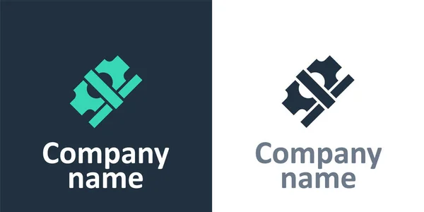 Logotype Stacks Kağıt Para Ikonu Beyaz Arka Planda Izole Para — Stok Vektör