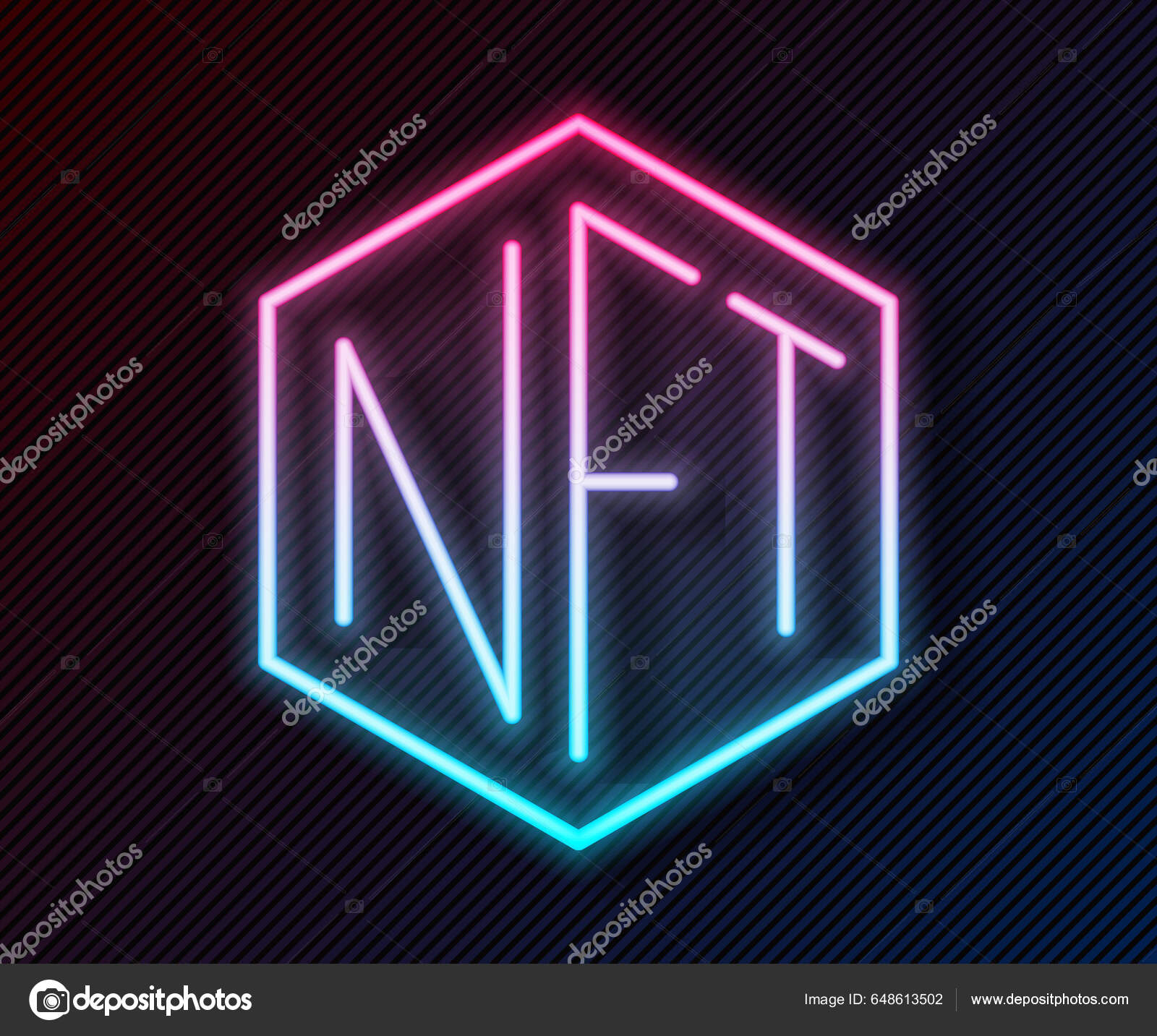 Glowing Neon Line Nft Digital Crypto Art Icon Isolated Black Stock Vector  by ©vectorstockvadim 648613502