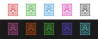 Hristiyan simgesi siyah beyaz arkaplanda izole edildi. Vektör.