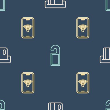 Hat kredi kartını ayarla, kablosuz kablosuz cep telefonu kullan ve lütfen kusursuz şablonu bozma. Vektör