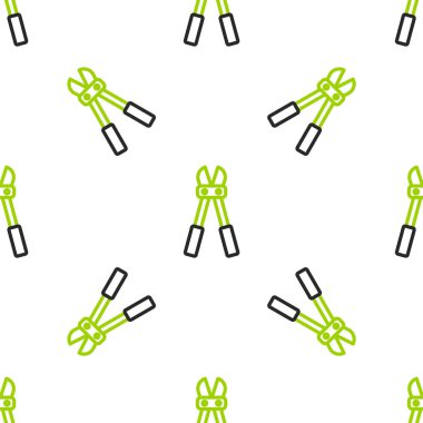 Cıvata kesme simgesi beyaz arkaplandaki kusursuz deseni izole etti. Destek çubukları için makas. Vektör