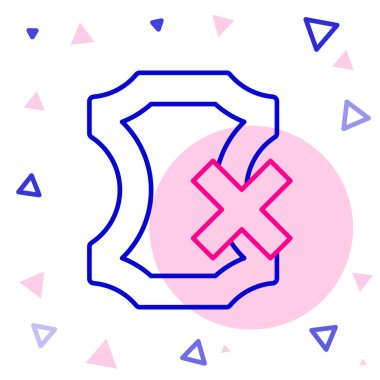 Beyaz arkaplanda deri simgesi yok. Renkli taslak konsepti. Vektör