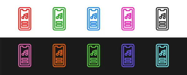 Значок Музыкального Проигрывателя Выделен Черно Белом Фоне Портативное Музыкальное Устройство — стоковый вектор