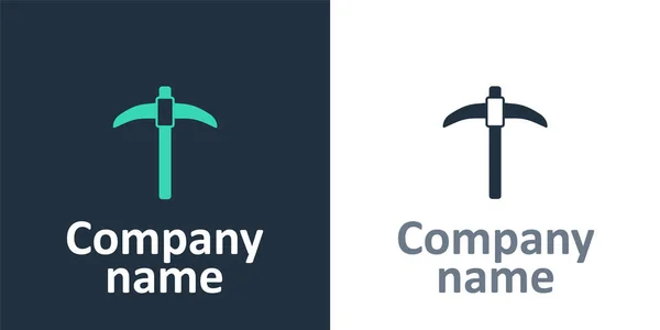 Ícone Logotype Pickaxe Isolado Fundo Branco Elemento Modelo Design Logotipo — Vetor de Stock