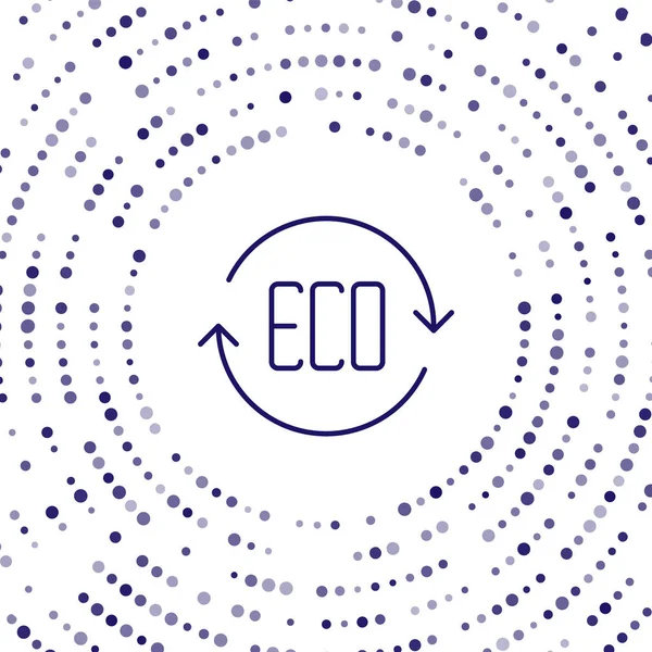 Blauw Blad Eco Symbool Pictogram Geïsoleerd Witte Achtergrond Banner Label — Stockvector