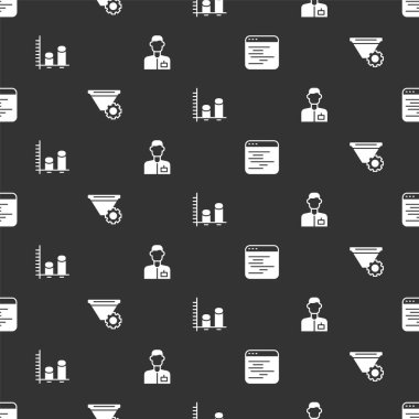 Yazılım, filtre ayarı, veri analizi ve analist mühendislerini kusursuz desen üzerine ayarla. Vektör