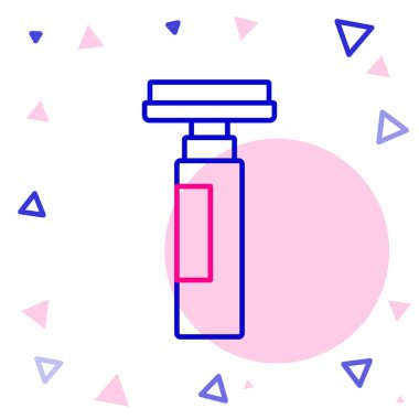 Satır İşaretleyici kalem simgesi beyaz arkaplanda izole edildi. Renkli taslak konsepti. Vektör