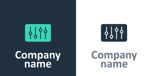 Logotipo Ícone Controlador Misturador Som Isolado Fundo Branco Botões Controle —  Vetores de Stock