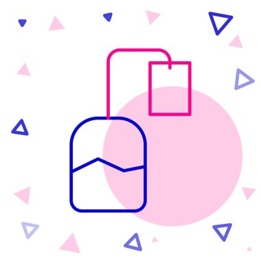 Çay poşeti simgesi beyaz arkaplanda izole edildi. Renkli taslak konsepti. Vektör.