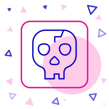 Beyaz arkaplanda çizgi arkeolojisi simgesi izole edildi. Renkli taslak konsepti. Vektör.