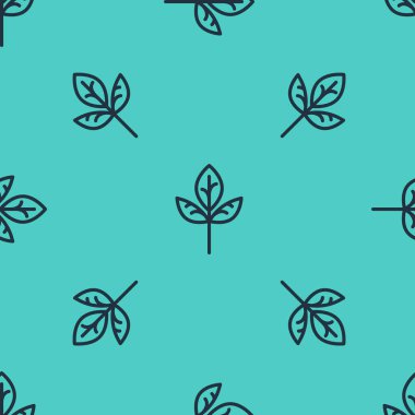 Siyah çizgi Yaprak simgesi Siyah çizgi arkaplanını izole etti. İşaret bırakıyor. Taze doğal ürün sembolü. Vektör.