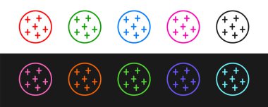 Dolunay simgesini siyah beyaz arkaplanda ayır. Bulutlu gece işareti. Uyku rüyalarının sembolü. Gece ya da yatak zamanı tabelası. Vektör.