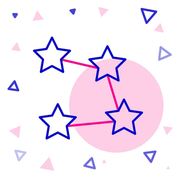 Linha Ícone Zodíaco Constelação Estrela Isolado Fundo Branco Conceito Esboço — Vetor de Stock