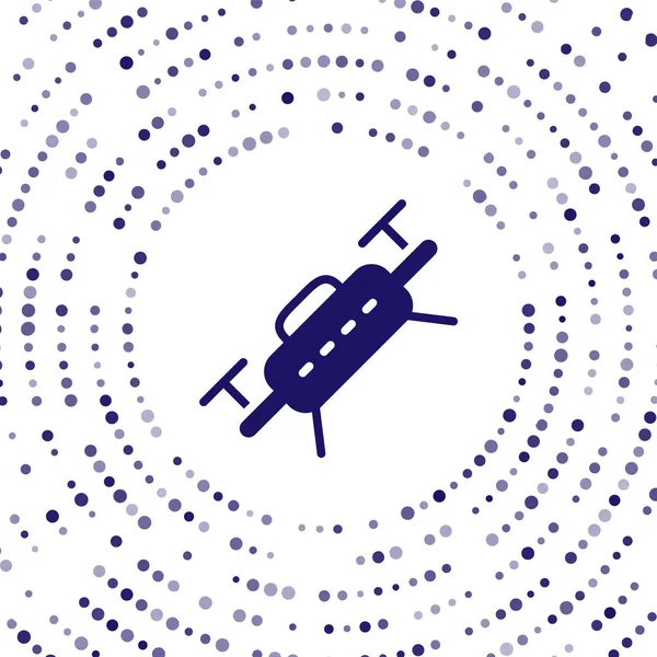 Μπλε Drone Ιπτάμενη Εικόνα Απομονώνονται Λευκό Φόντο Quadrocopter Βίντεο Και — Διανυσματικό Αρχείο