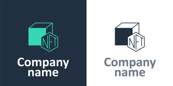Logotyp Nft Digital Krypto Konst Ikon Isolerad Vit Bakgrund Icke — Stock vektor