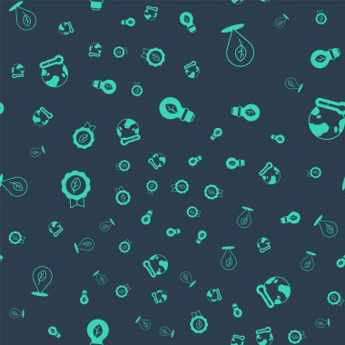 Yaprak, konum, Yaprak Eko sembolü ve Dünya 'nın pürüzsüz bir şekilde küresel ısınmaya erimesini sağlayan ampulü ayarlayın. Vektör